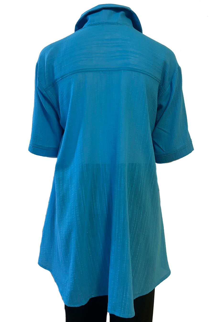 Capri shirt: Turquoise Cotton