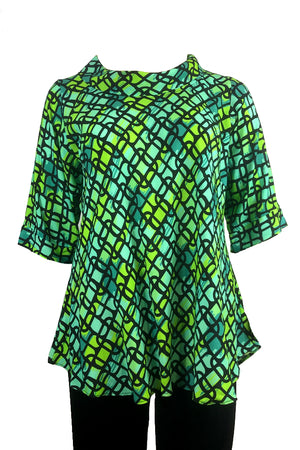 plus size green top