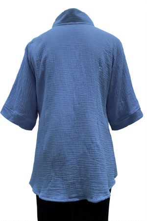 Rodin Shirt: Blue Cotton
