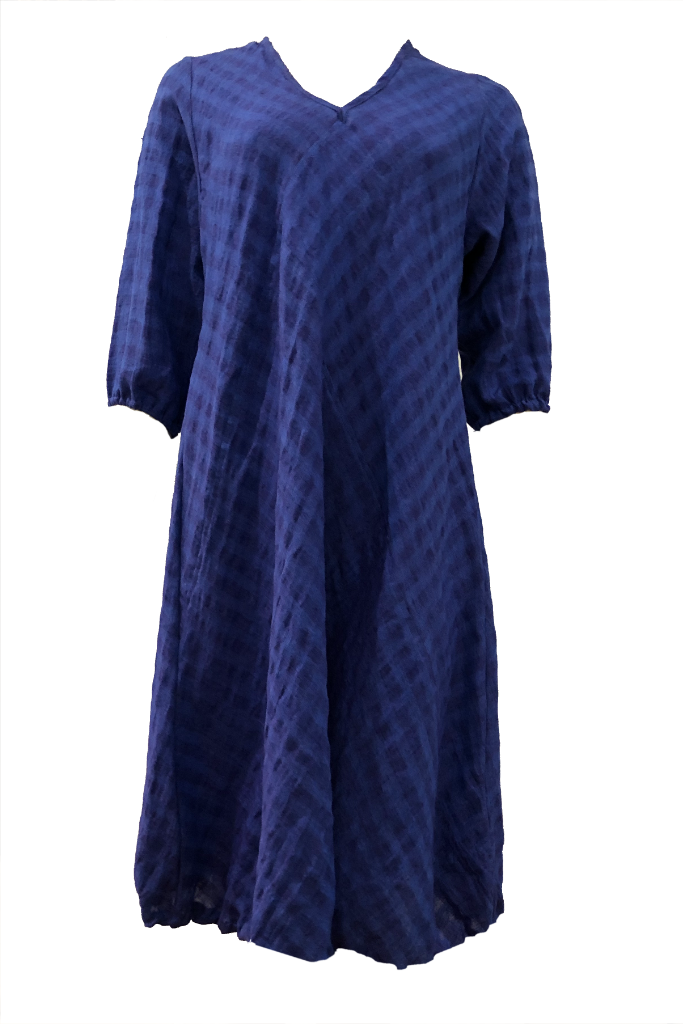 Purple linen dress