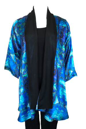 Kimono Jacket Tiffany Window silk